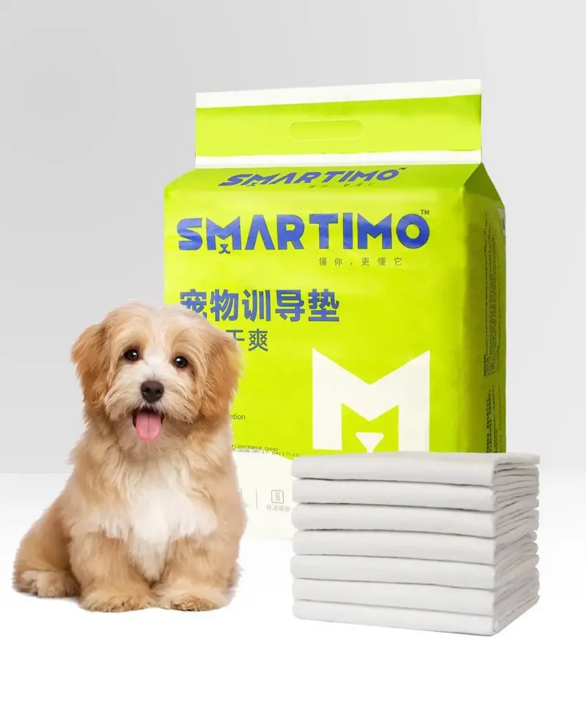 SMARTIMO Pet Training Pad featuring an adorable dog